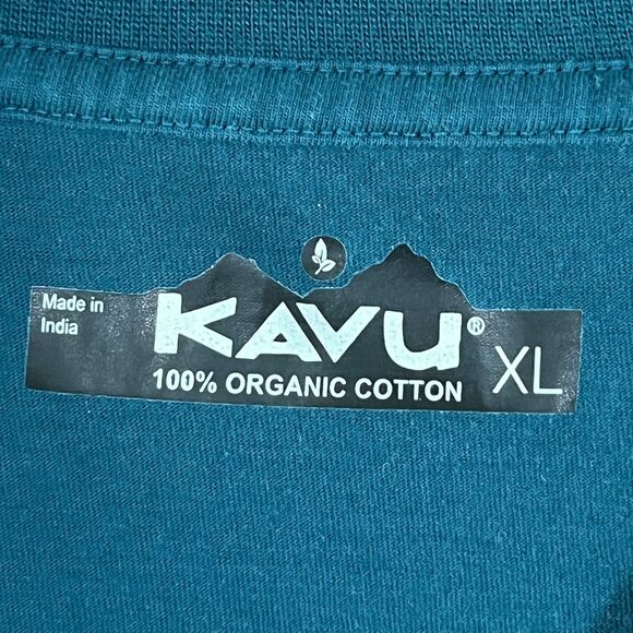 Kavu T-Shirt Mens Size XL Teal Kayak Paddle SUP Canoe Outdoors Gorpcore‎ Hiking - Picture 3 of 7